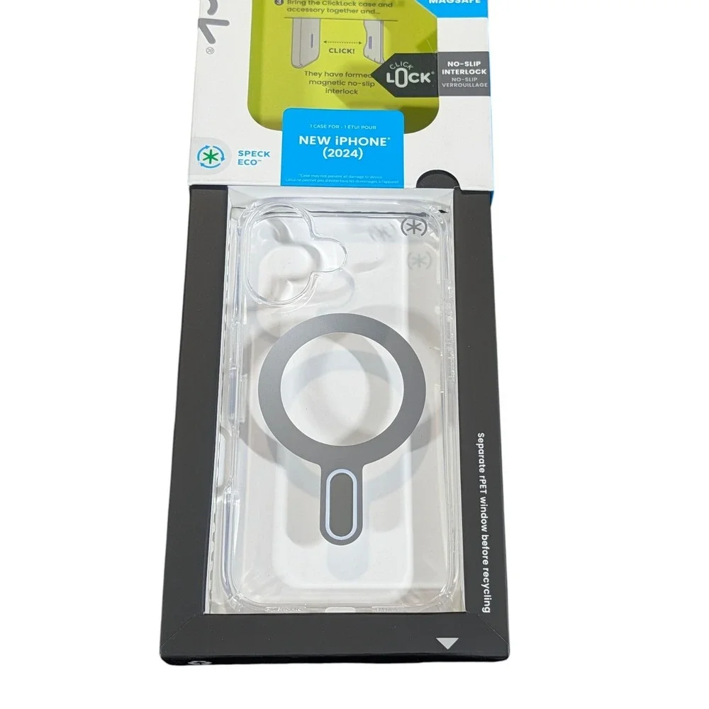 Aa6N Speck Presidio Perfect-Clear MagSafe ClickLock Case Apple iPhone 16, Read⬇️